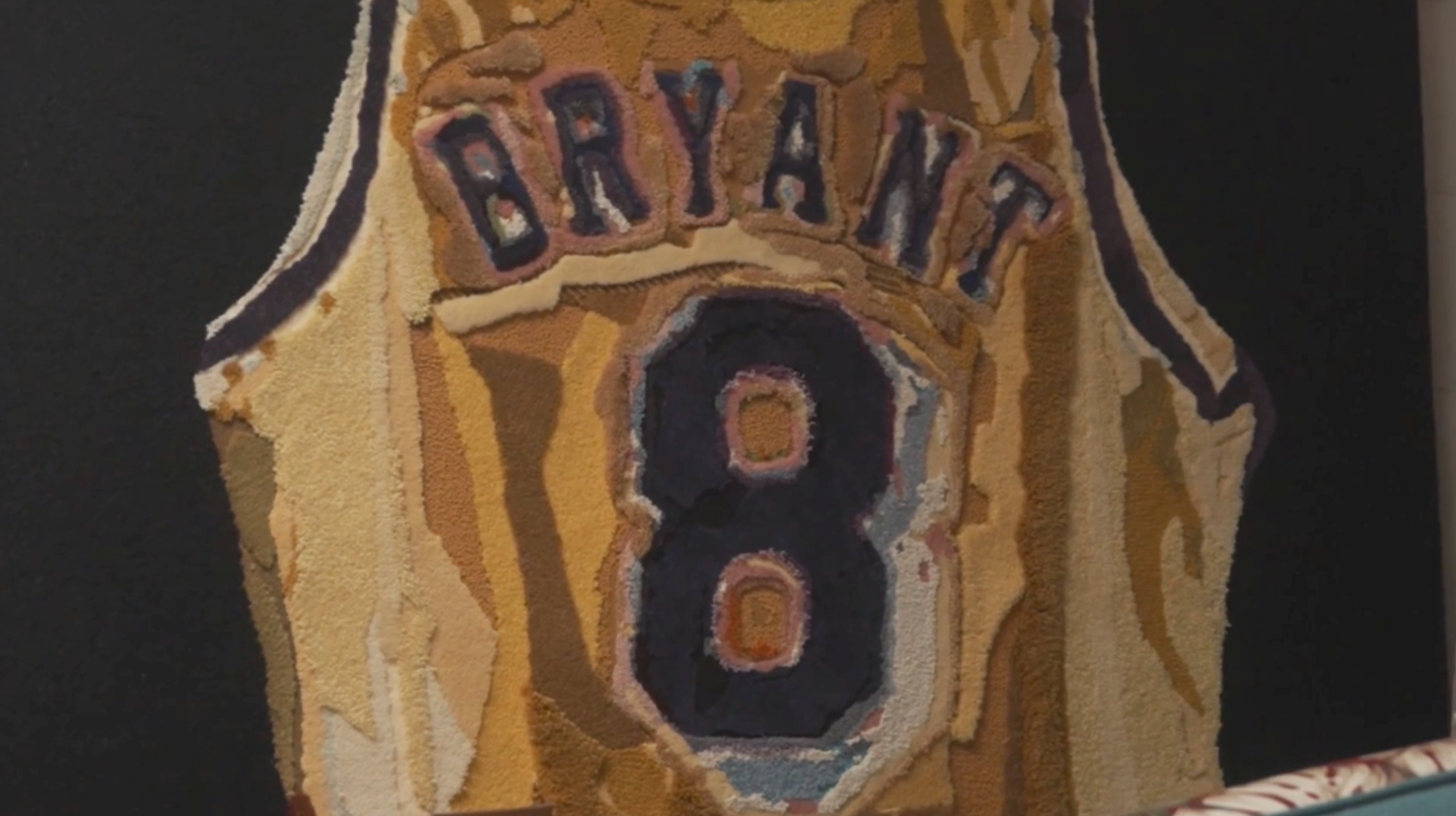 Kobe Bryant jersey rug artwork