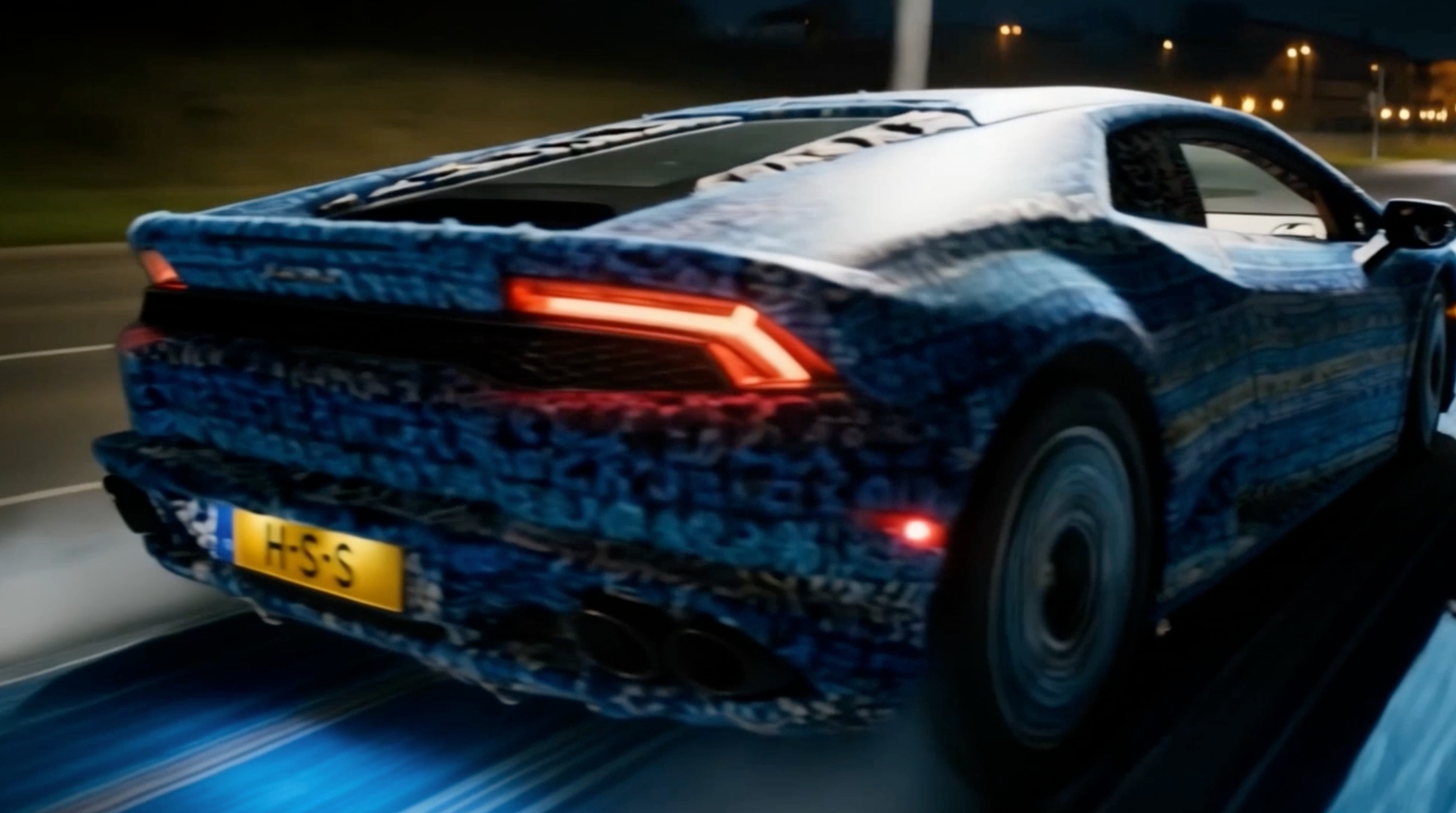 Lamborghini wrapped in rug texture