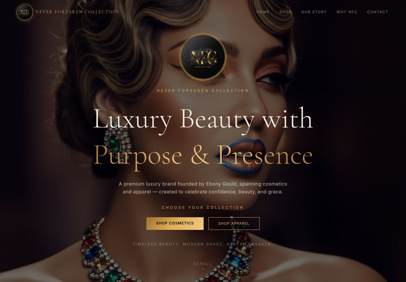 Never Forsaken production website