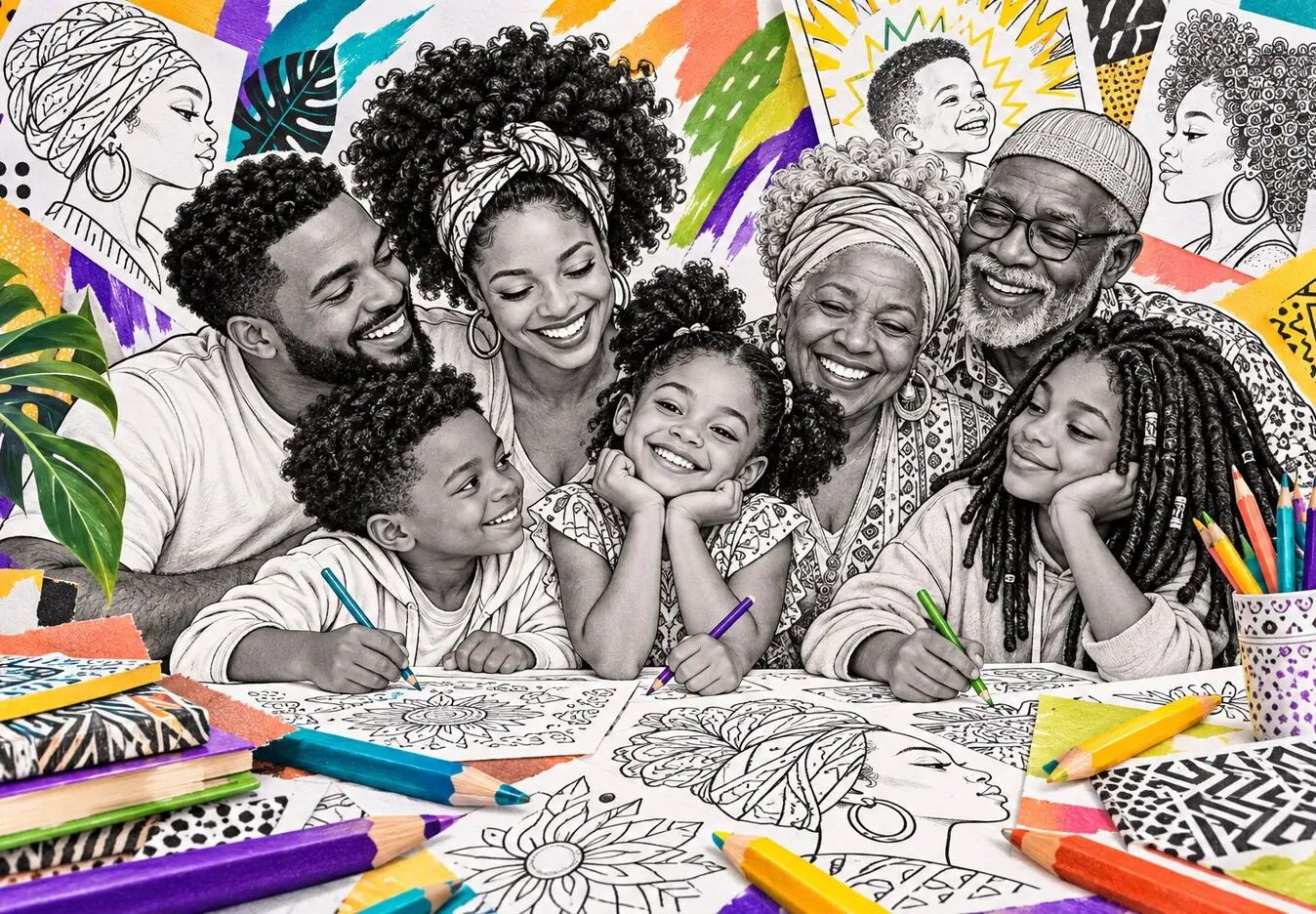 Inclusive Who’s Hue family creativity and coloring-book cover